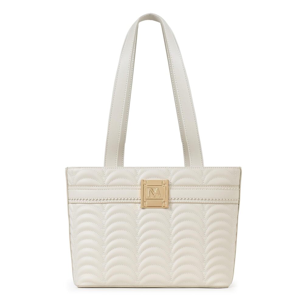 7244 PENN White Faux Leather Shoulder Bag